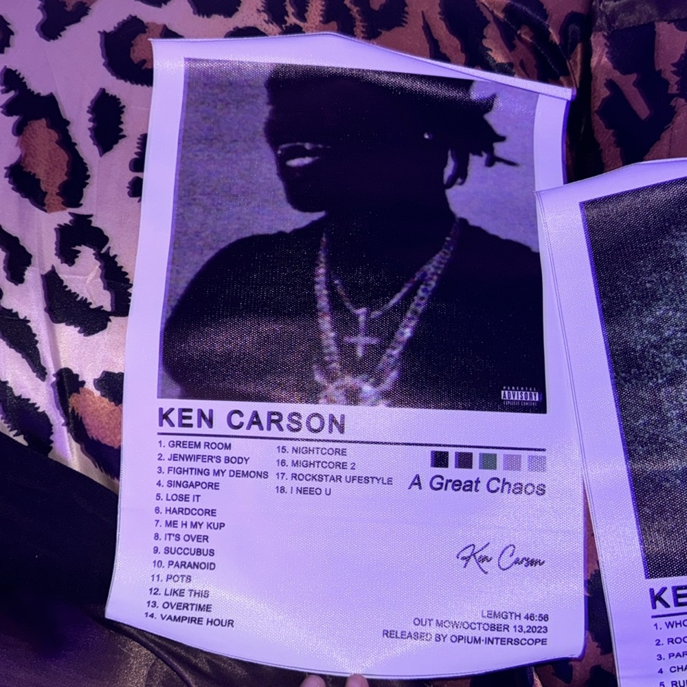 Ken Carson Albums Posters(A great chaos,Project X,X)Brand new never hung up